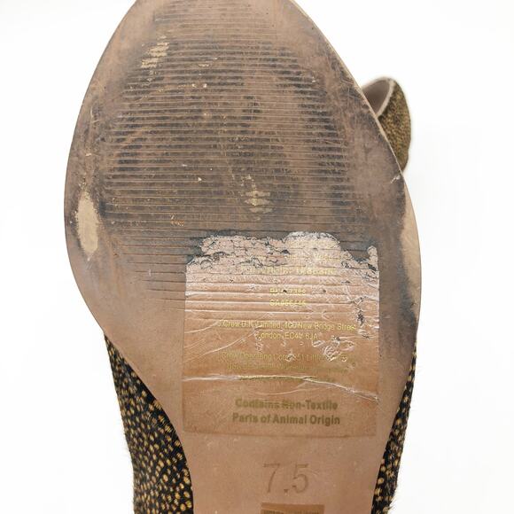 Madewell The Lucie Shoe Calf Hair Size 7.5 Cut Out Boot Mule Leopard Print - Picture 9 of 11